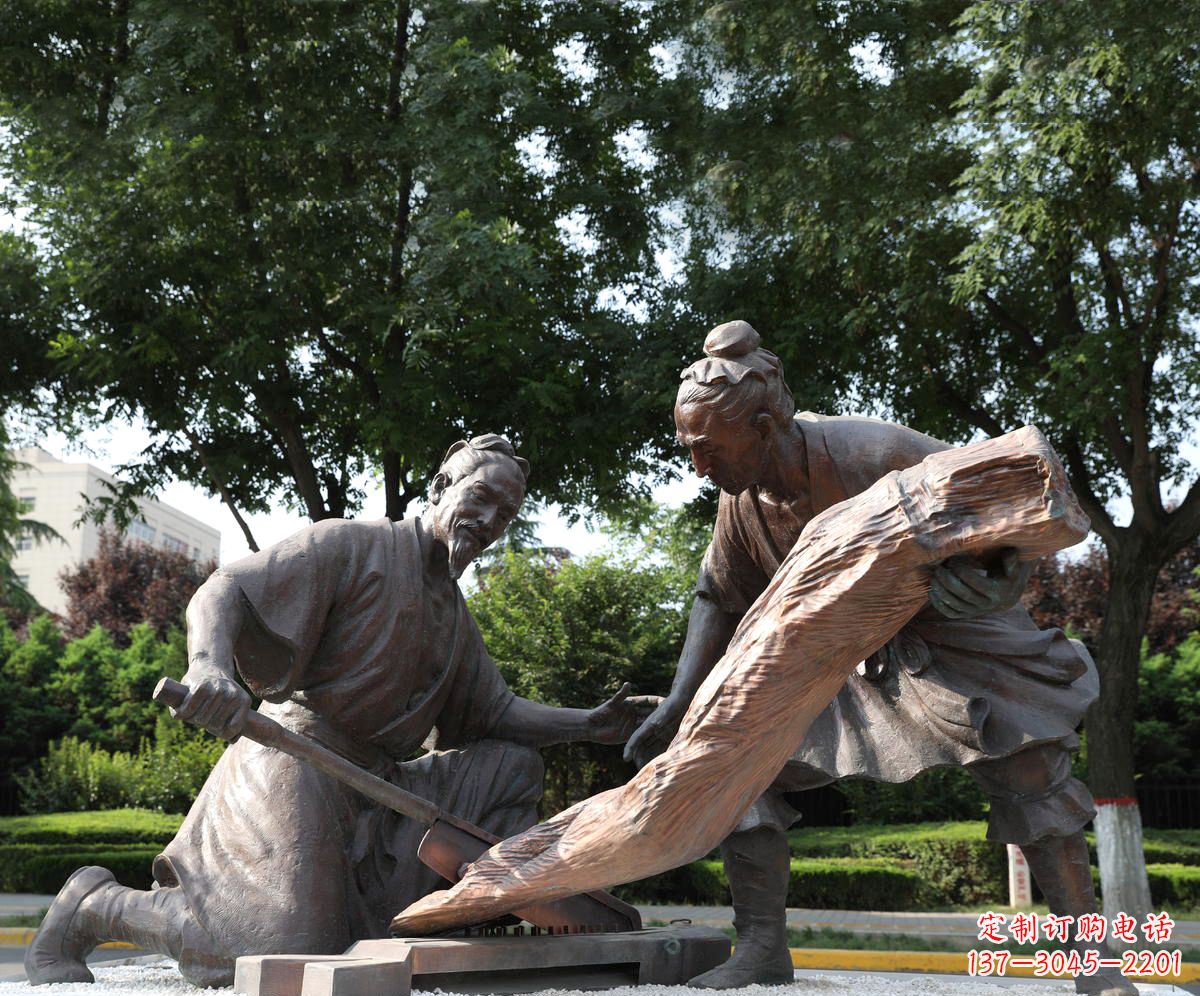 信阳蔡伦造纸术雕塑——记录历史文化的静态画卷