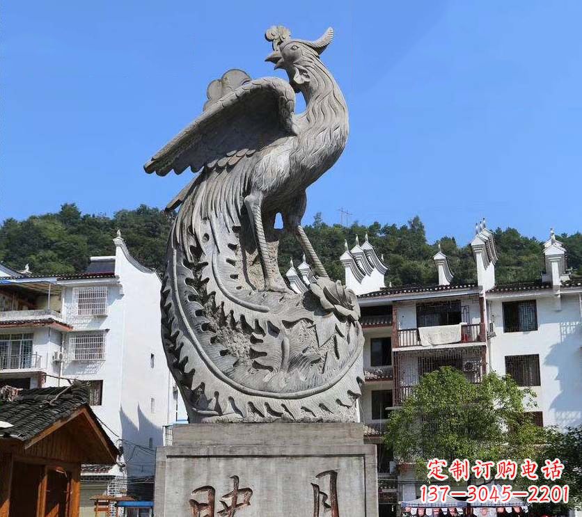 信阳青石凤凰雕塑富有文化底蕴的传承