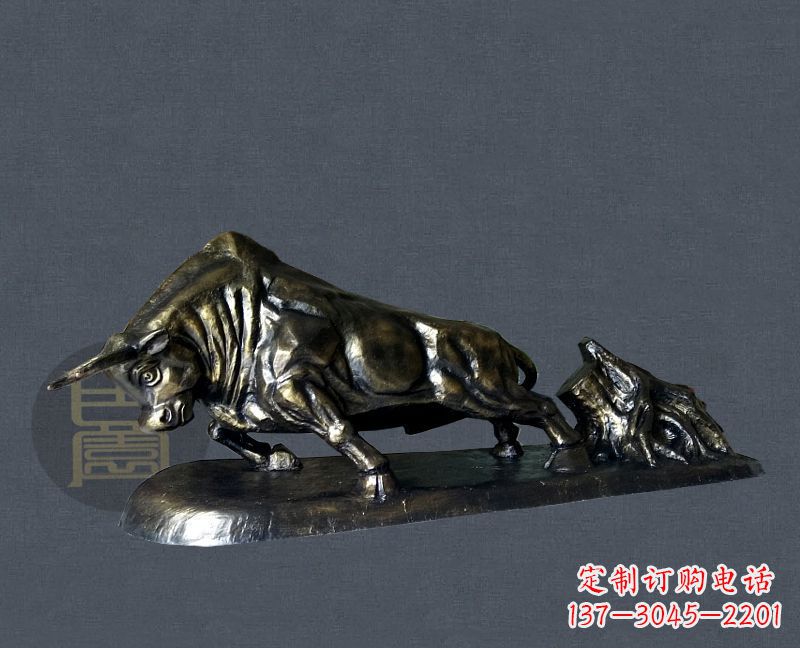 信阳缔造城市景观,铜雕拓荒牛添彩