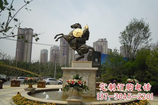 信阳铸造城市象征——铜马战士雕塑