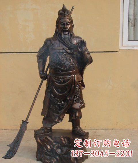 信阳关公雕塑祝福人们的神灵