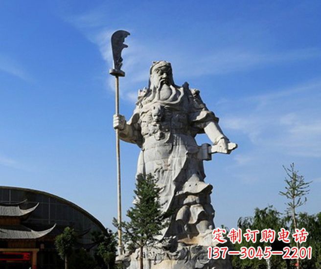 信阳关公雕塑持刀武财神