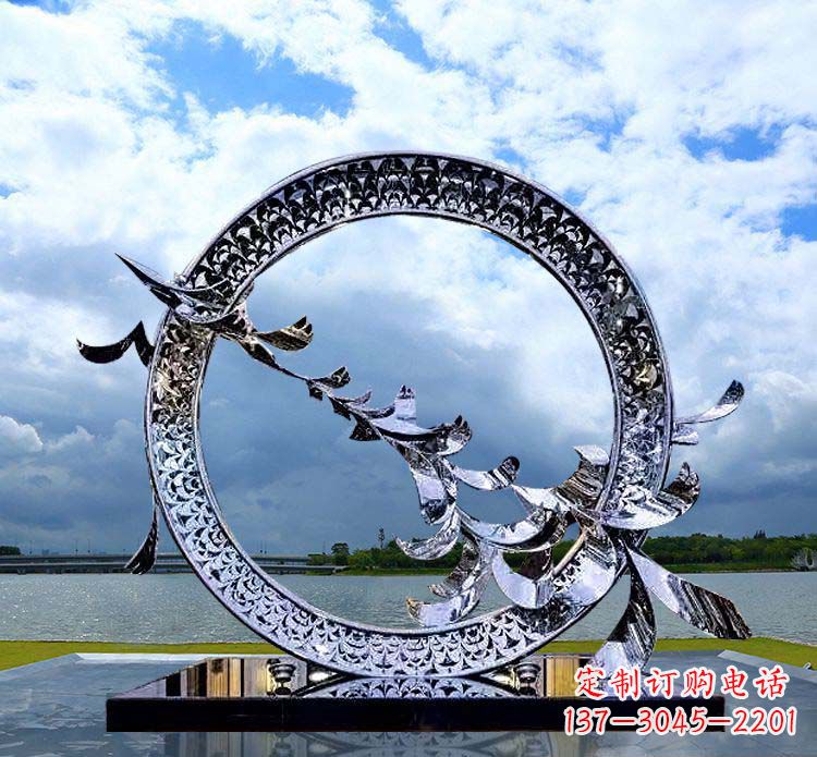 信阳大雁雕塑不锈钢精美雕刻