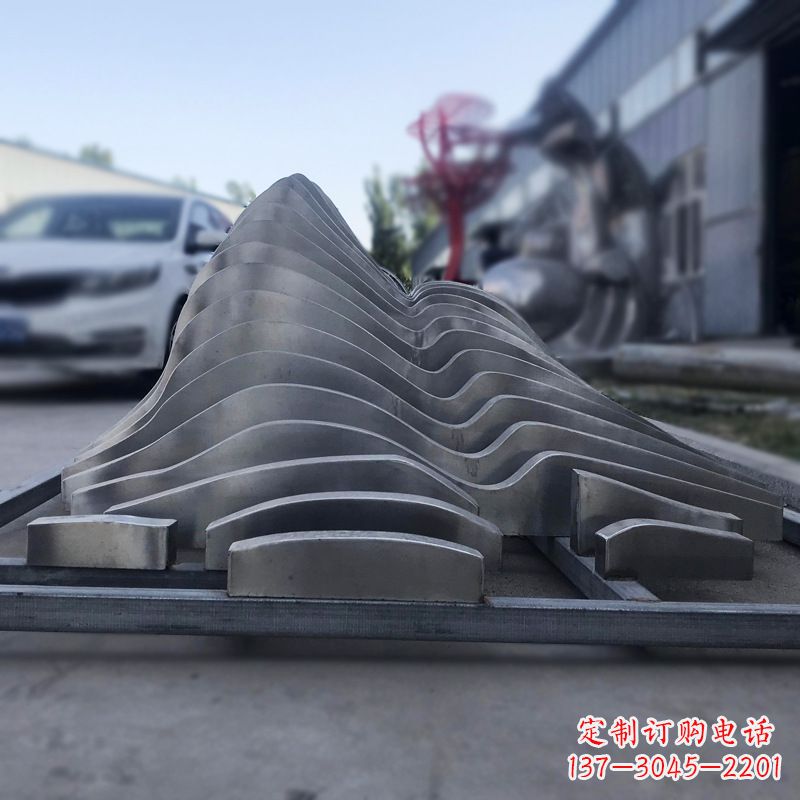 信阳不锈钢假山雕塑精致耐用的艺术品
