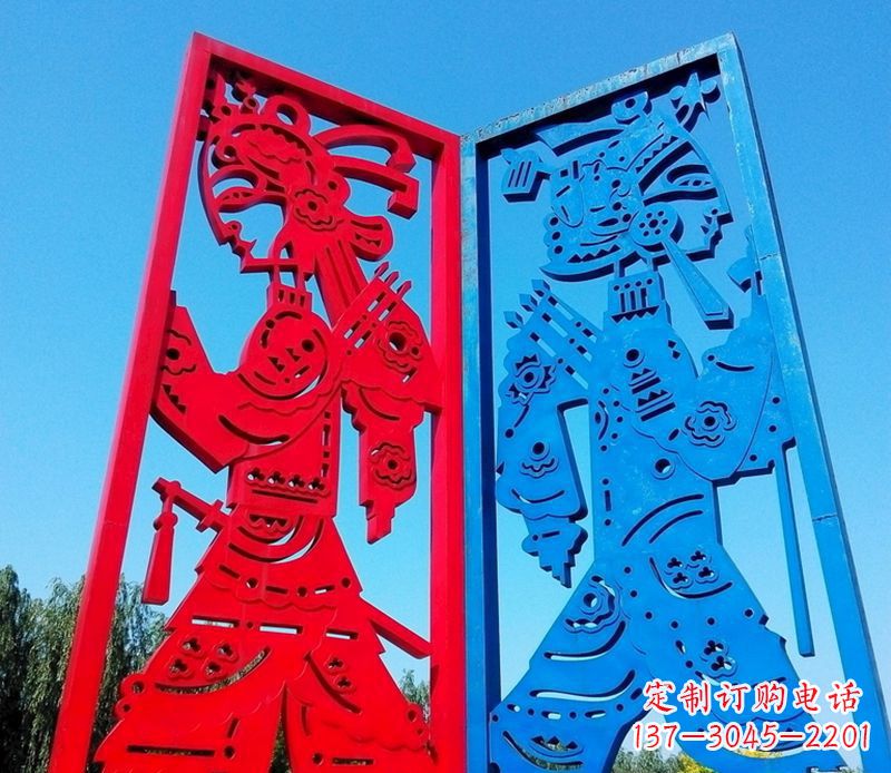 信阳精美的皮影戏雕塑