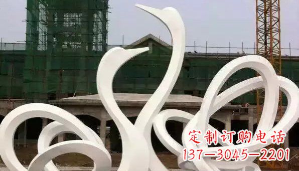信阳不锈钢天鹅雕塑给人以美丽的感受