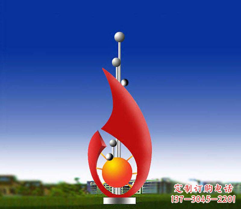 信阳色彩斑斓的水滴雕塑