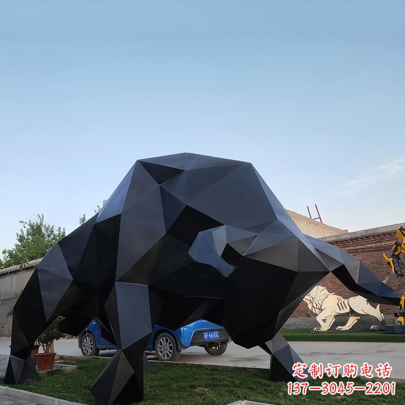 信阳华尔街牛大型玻璃钢动物雕塑