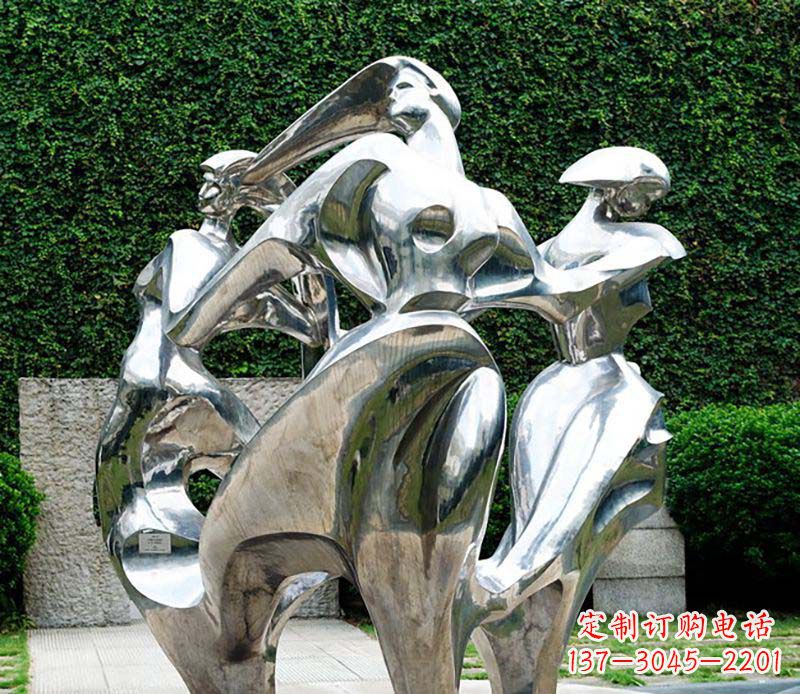 信阳抽象女人不锈钢景观雕塑