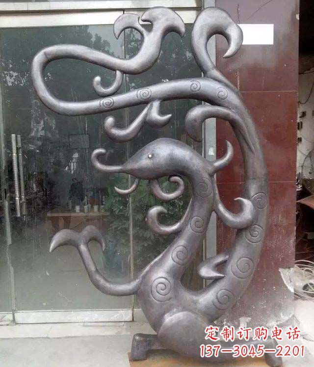信阳抽象蛇景观动物铜雕