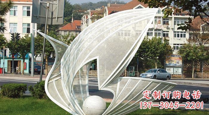 信阳抽象天鹅不锈钢动物雕塑