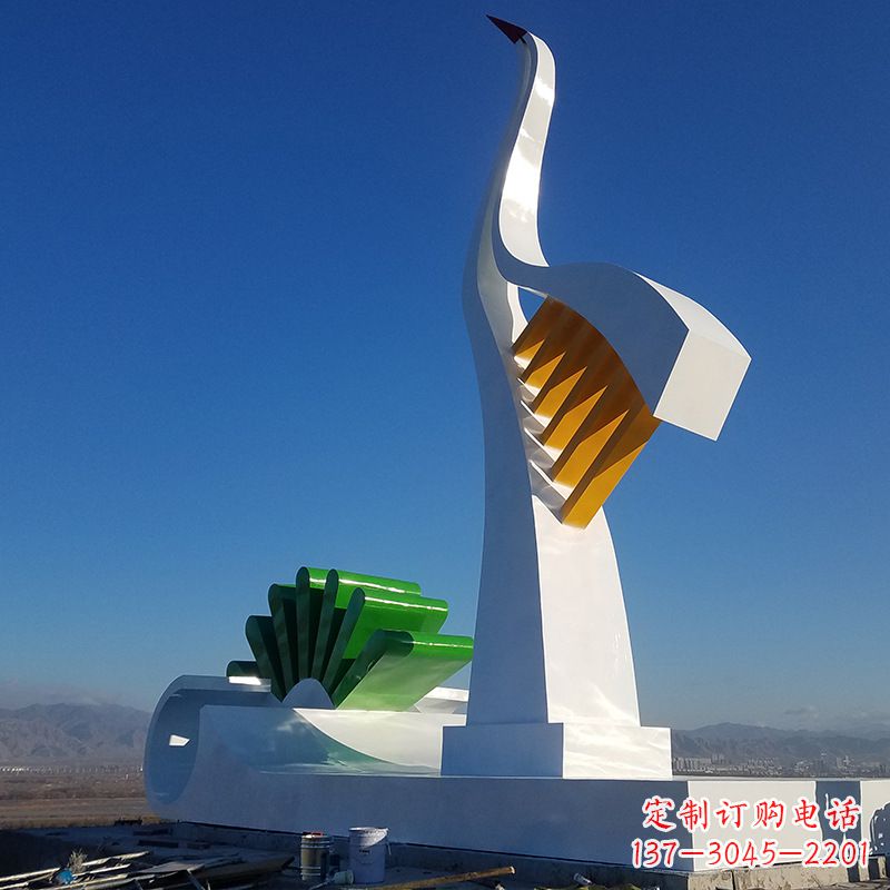 信阳抽象仙鹤雕塑