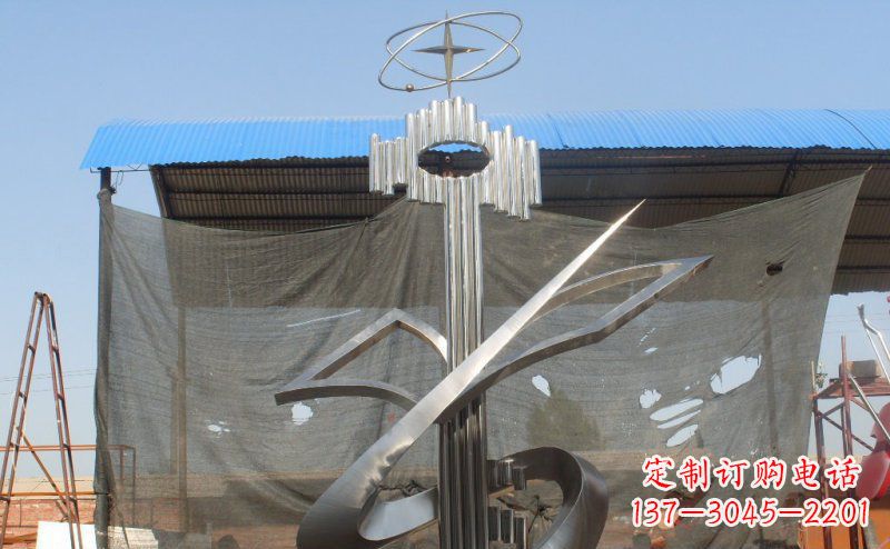信阳抽象钥匙校园不锈钢雕塑