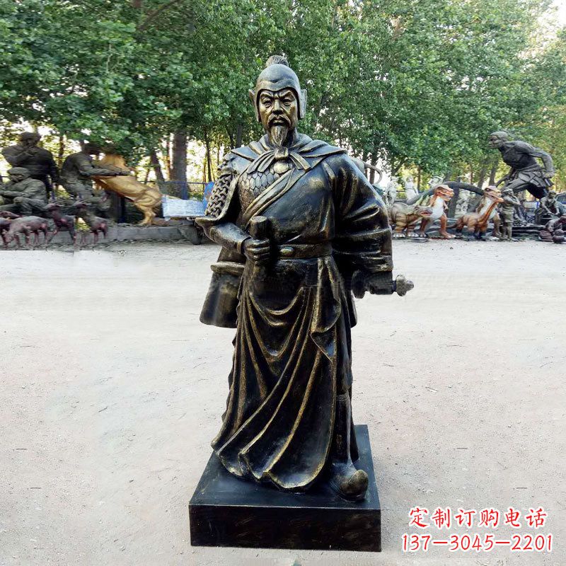 信阳李靖--初唐著名人物仿铜雕塑像