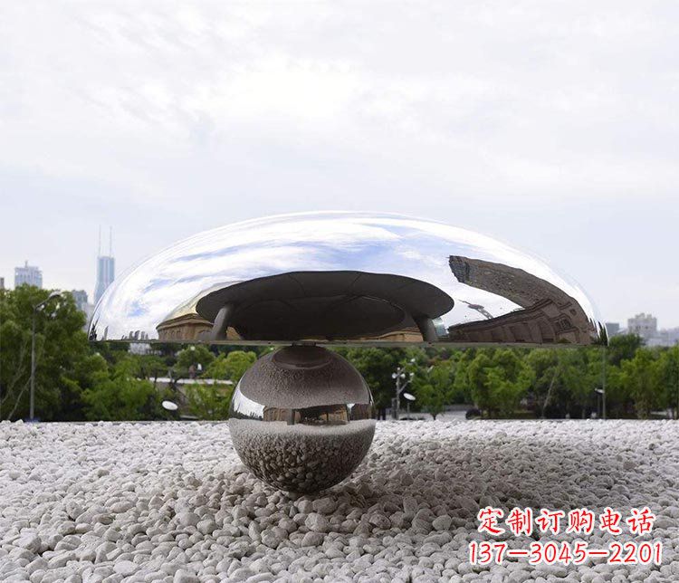 信阳创意蘑菇不锈钢雕塑