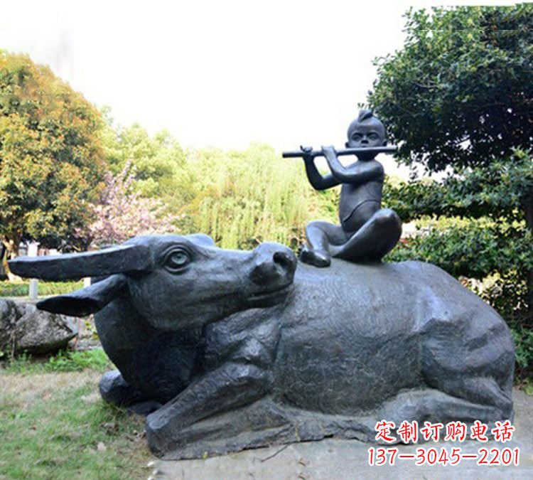 信阳牧童雕塑传承民间文化