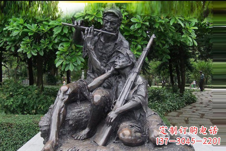 信阳红军战士雕塑——抒发军旅情怀