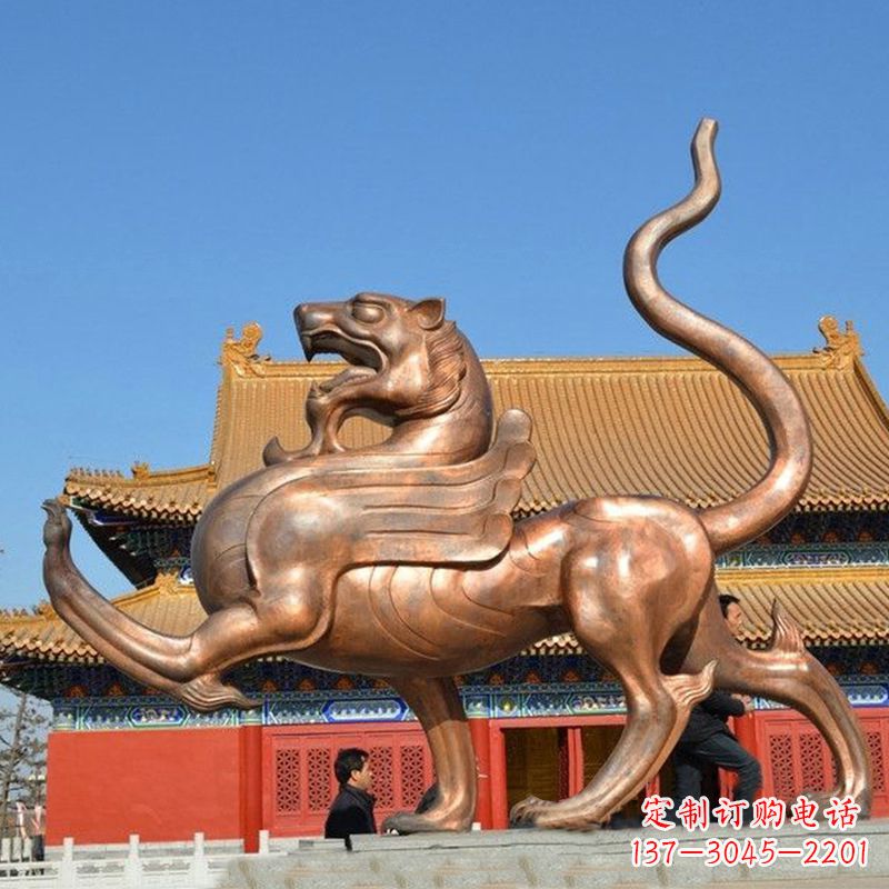 信阳传统文化动物雕塑纯铜白虎雕塑