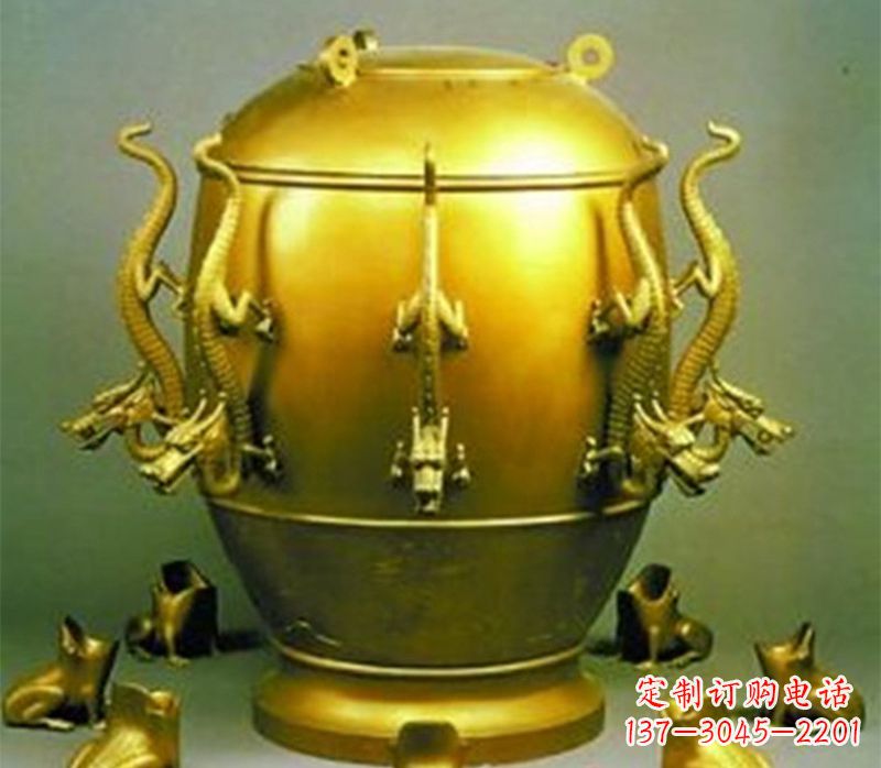 信阳纯铜古天文仪器地动仪雕塑