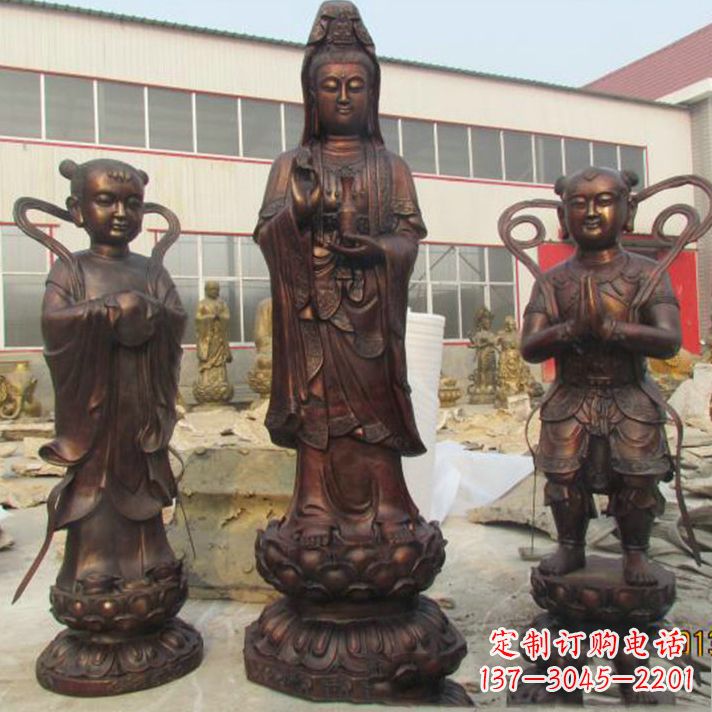 信阳纯铜观音菩萨雕塑