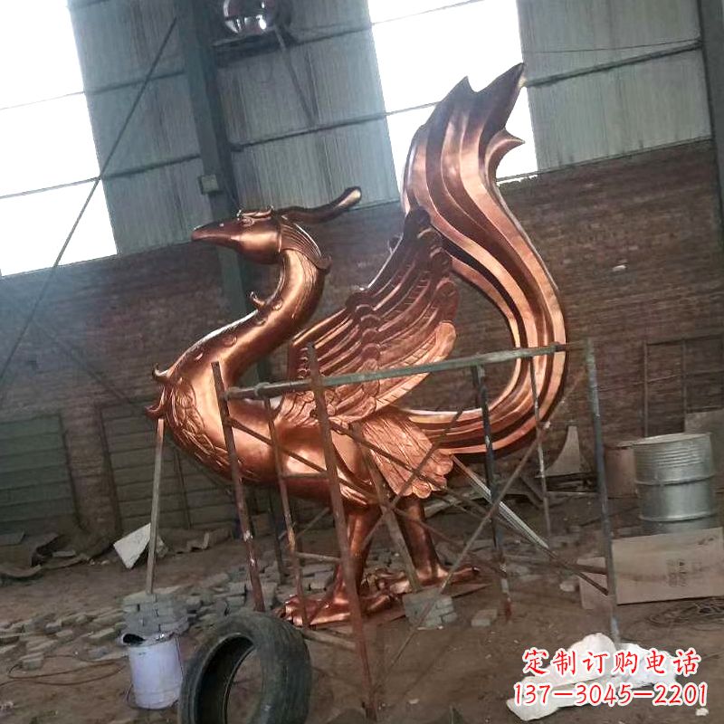 信阳朱雀神兽纯铜陵光神君雕塑