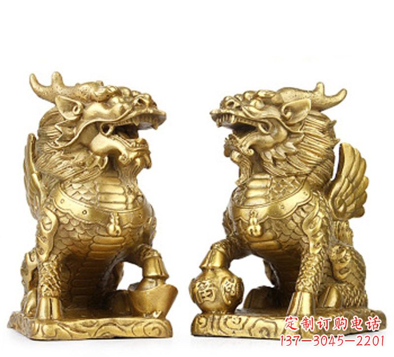 信阳纯铜麒麟雕塑