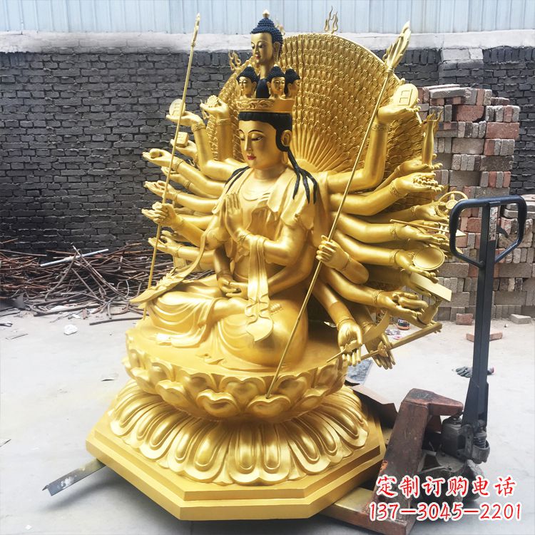 信阳精美纯铜千手观音雕塑