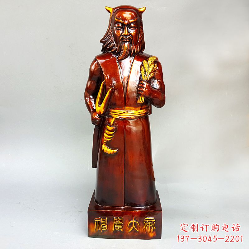 信阳神农氏铜像传承炎帝文化的艺术之作
