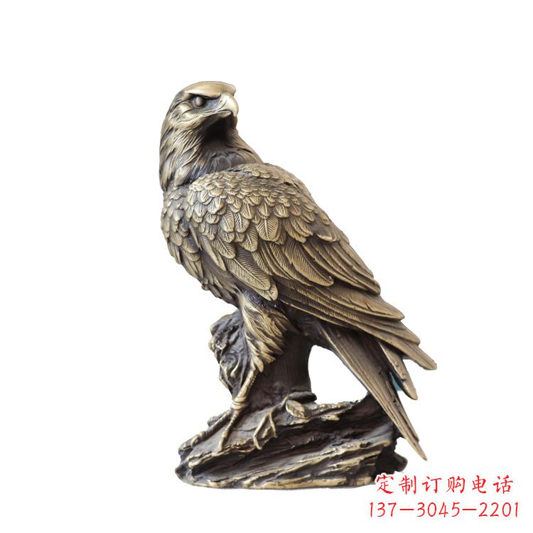 信阳纯铜招财老鹰雕塑