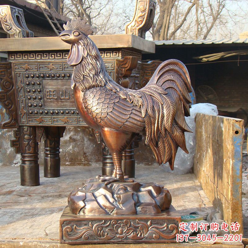 信阳精美纯铜生肖鸡雕塑