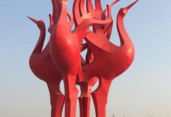 信阳仙鹤雕塑一座城市的标志