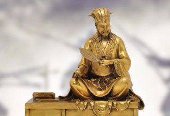 信阳纯铜诸葛亮雕塑象征中国智慧