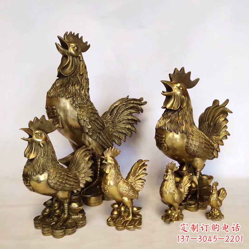 信阳纯铜抓钱鸡雕塑