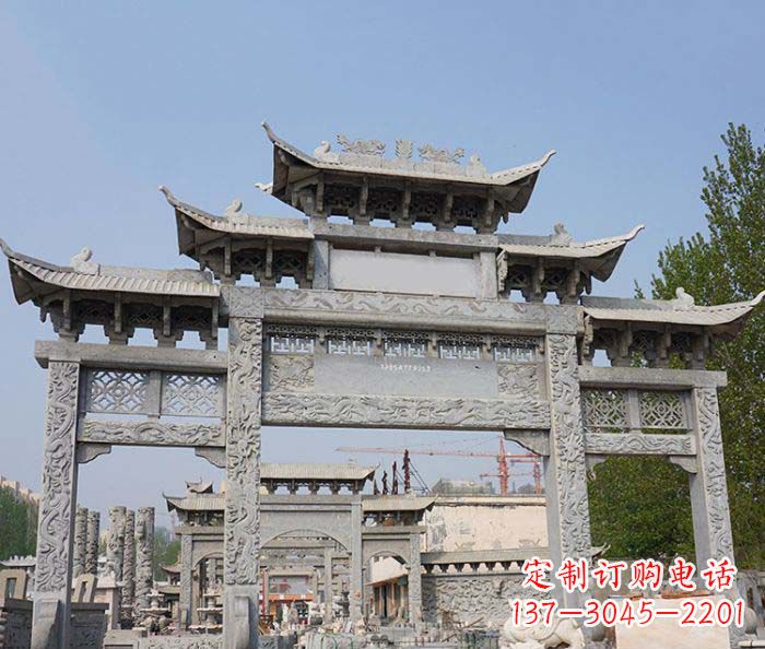 信阳大理石牌坊雕塑传承中国古典文化