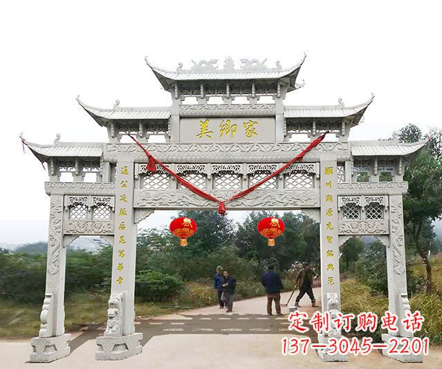 信阳牌坊雕塑珍贵的传统文化