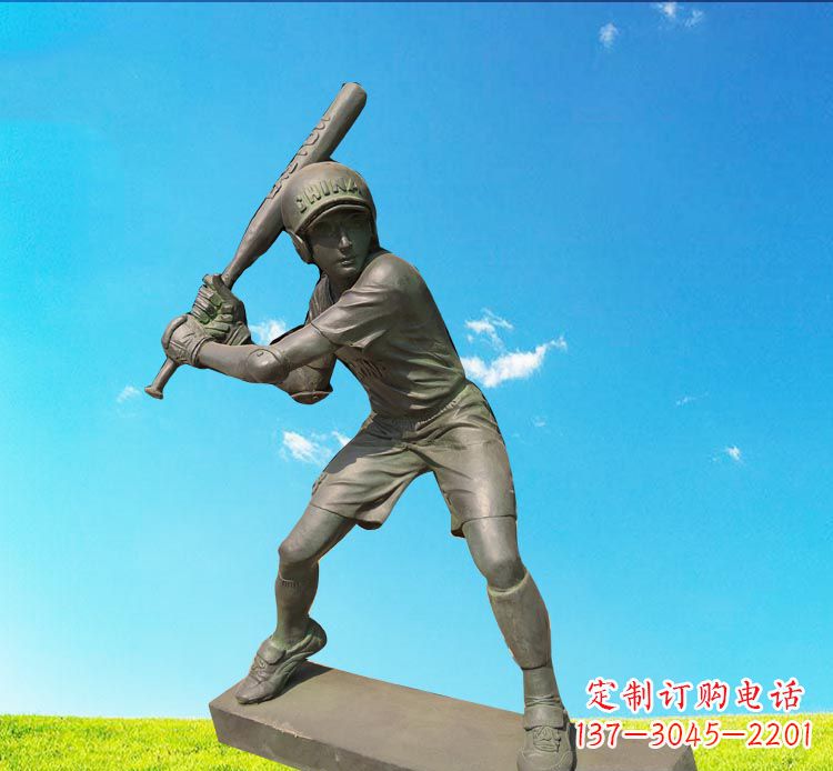 信阳棒球雕塑传承美国传统文化