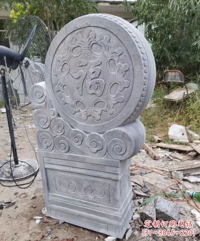 信阳大理石抱鼓石雕门墩的美丽
