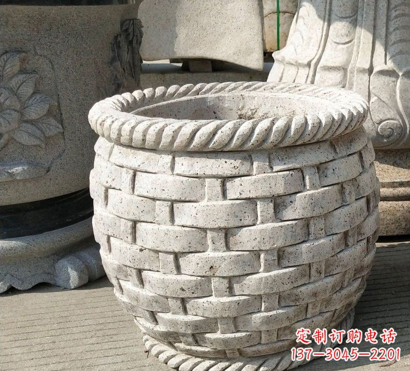 信阳大理石雕塑水缸