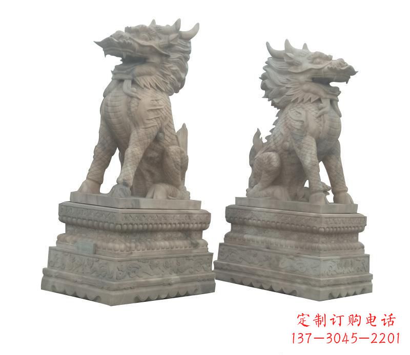 信阳大理石麒麟神秘之门的守护者