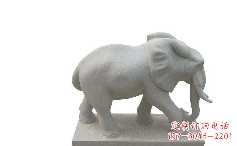 信阳大象雕塑大理石大象公园的精美艺术