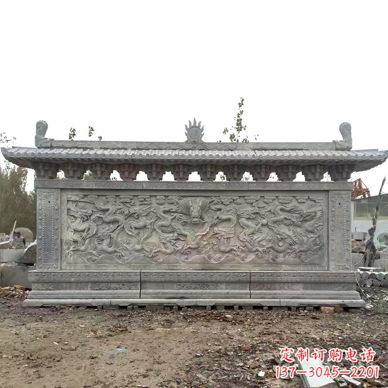 信阳大理石影壁雕塑美丽的艺术精品