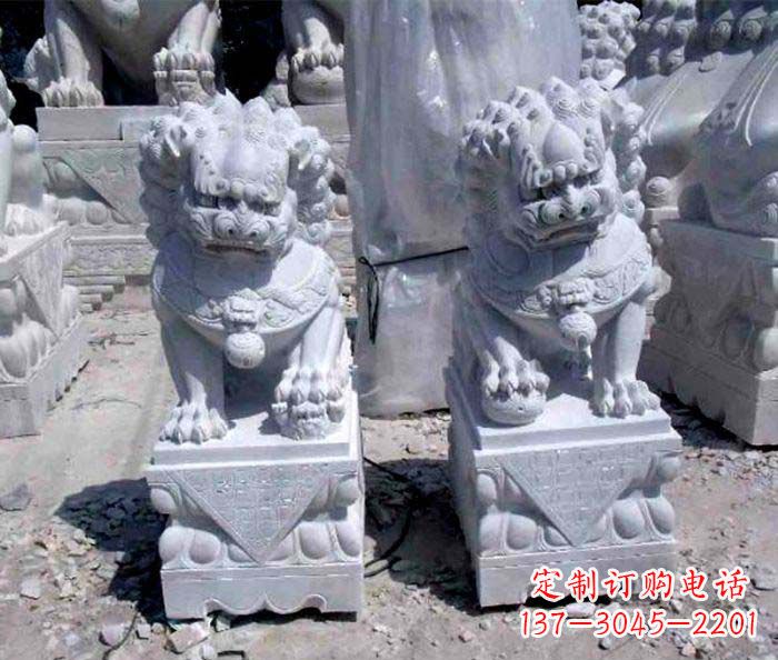 信阳大理石仿古石狮子