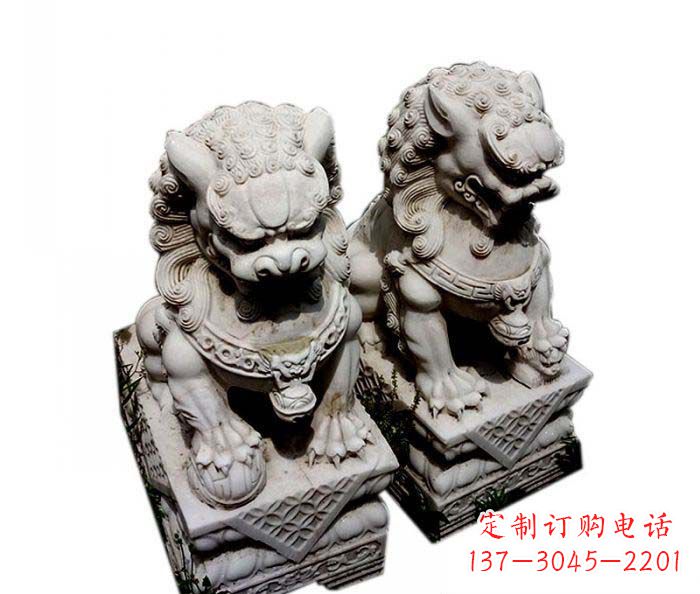 信阳大理石仿古石狮子雕塑