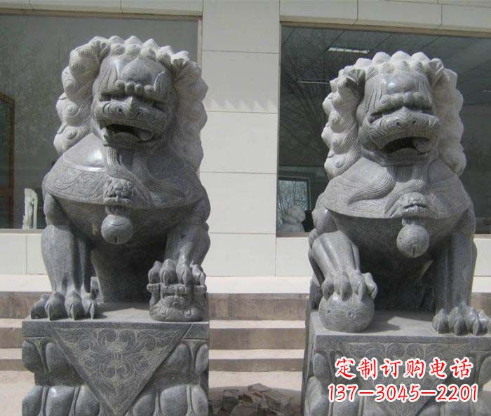 信阳大理石雕刻的狮子雕塑