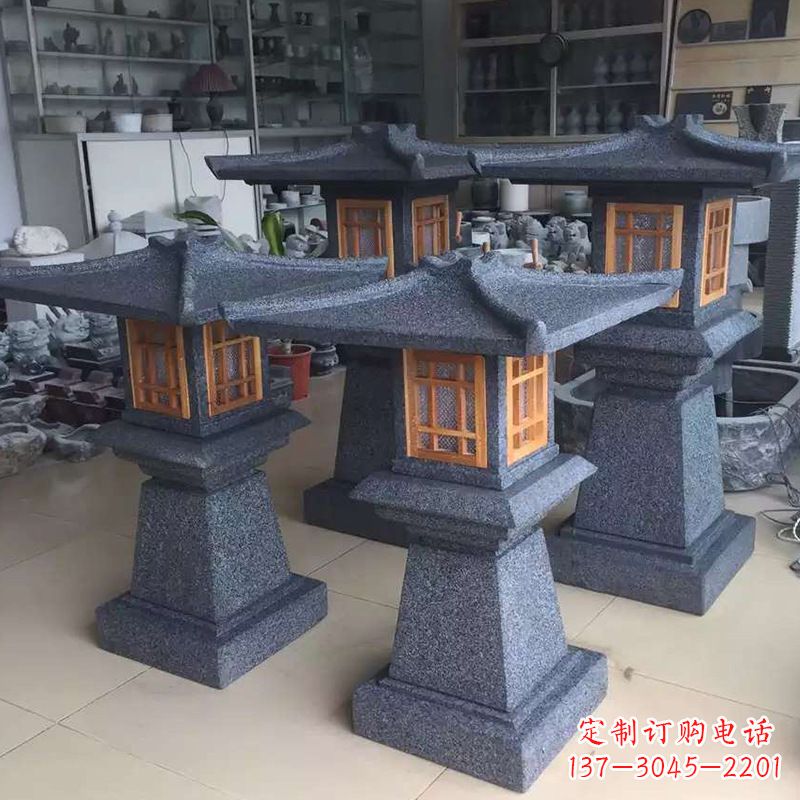 信阳大理石仿汉阙石雕灯笼