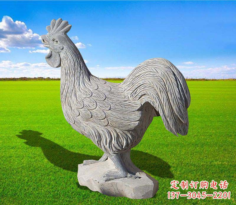 信阳大理石公鸡雕塑精美的艺术瑰宝