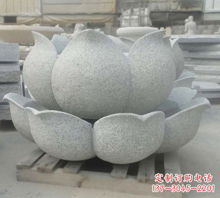 信阳高雅精美的大理石公园莲花喷泉雕塑