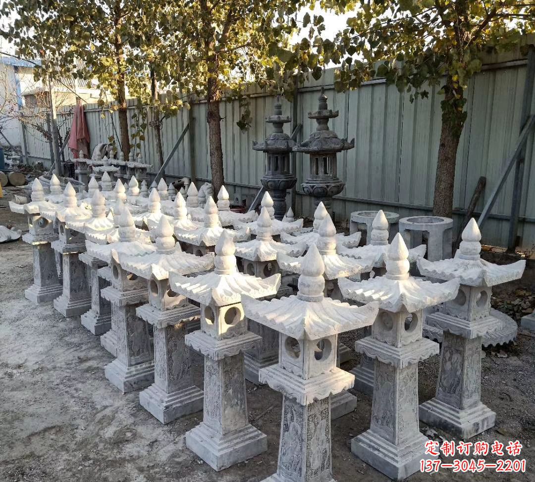 信阳优雅摩登,大理石公园石灯雕塑