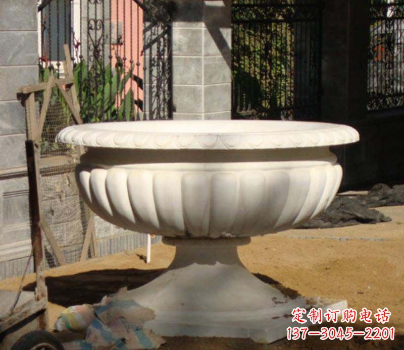 信阳精美大理石花盆雕塑