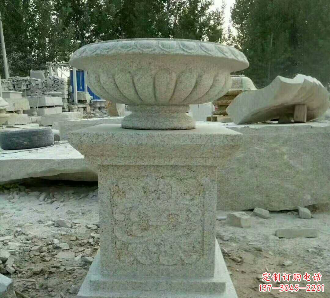 信阳大理石花盆雕塑